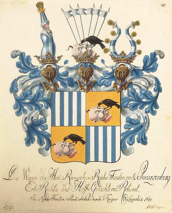 kiser family crest. above the coat-of-arms